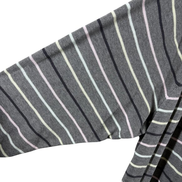 Torrid Gray Striped Open Front Cardigan Duster Sweater Women's Plus Size 5X - Picture 5 of 8